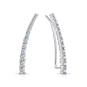 Серебряные серьги с фианитами