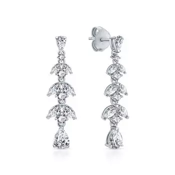 Серебряные серьги с фианитами