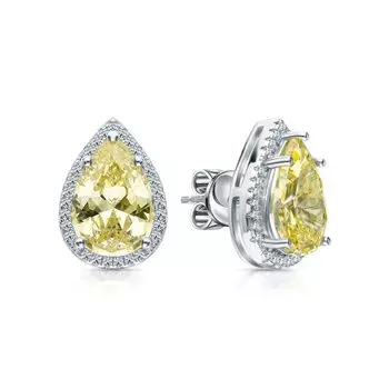 Серебряные серьги с фианитами