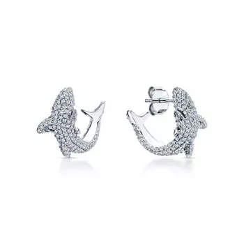 Серебряные серьги с фианитами