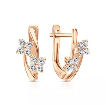 Серебряные серьги с фианитами