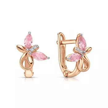 Серебряные серьги с фианитами