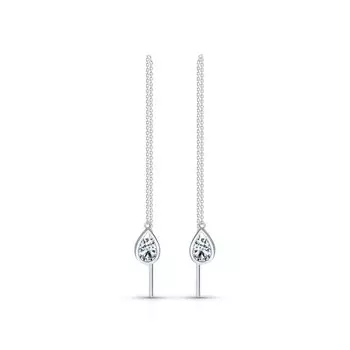 Серебряные серьги с фианитами