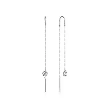 Серебряные серьги с фианитами