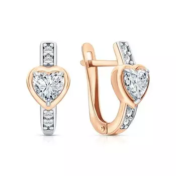 Серебряные серьги с фианитами