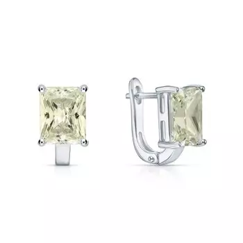 Серебряные серьги с фианитами