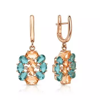 Серебряные серьги с фианитами