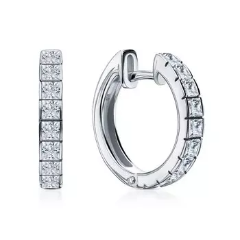 Серебряные серьги с фианитами