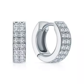 Серебряные серьги с фианитами