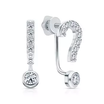 Серебряные серьги с фианитами