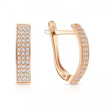 Серебряные серьги с фианитами