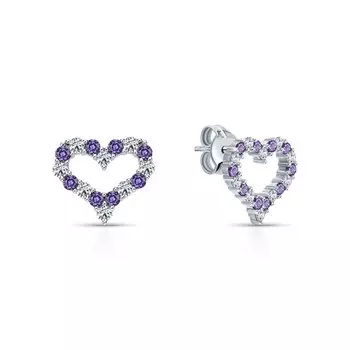 Серебряные серьги с фианитами