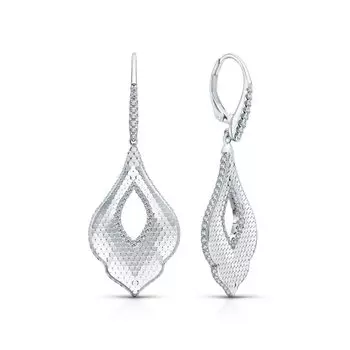 Серебряные серьги с фианитами