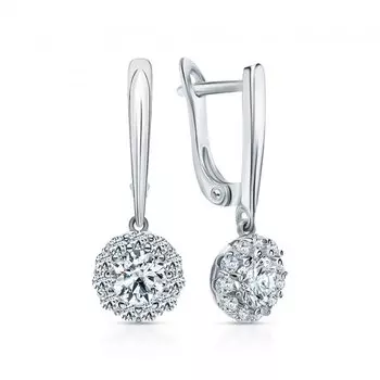 Серебряные серьги с фианитами