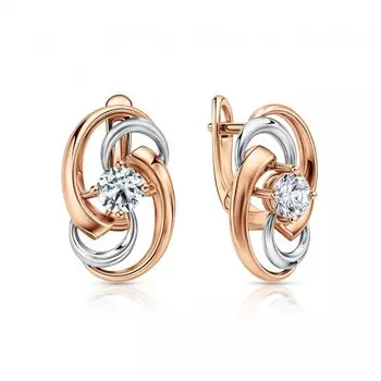 Серебряные серьги с фианитами