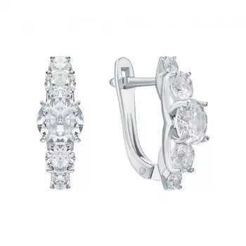 Серебряные серьги с фианитами