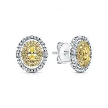 Серебряные серьги с фианитами