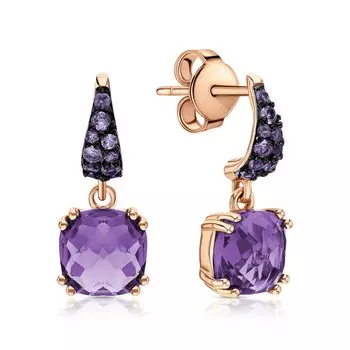 Серебряные серьги с фианитами