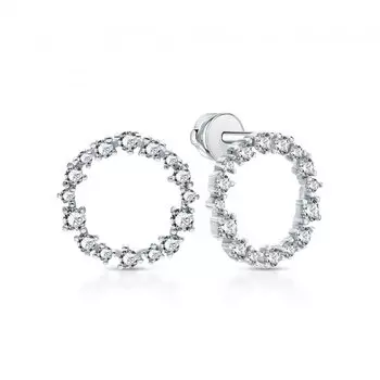 Серебряные серьги с фианитами