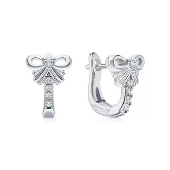 Серебряные серьги с фианитами