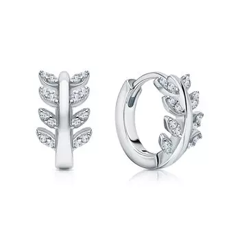 Серебряные серьги с фианитами