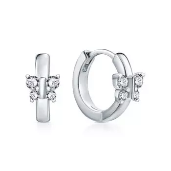 Серебряные серьги с фианитами