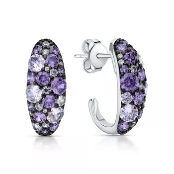 Серебряные серьги с фианитами