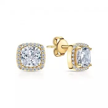 Серебряные серьги с фианитами