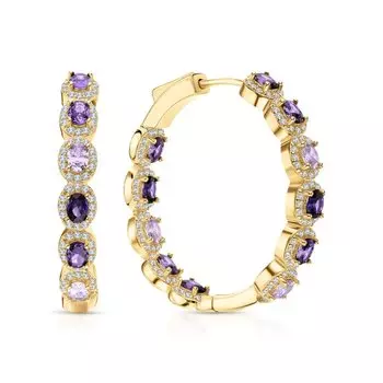 Серебряные серьги с фианитами