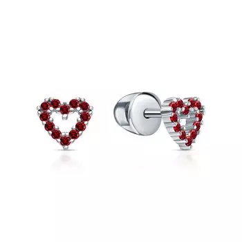 Серебряные серьги с фианитами