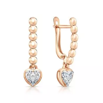 Серебряные серьги с фианитами