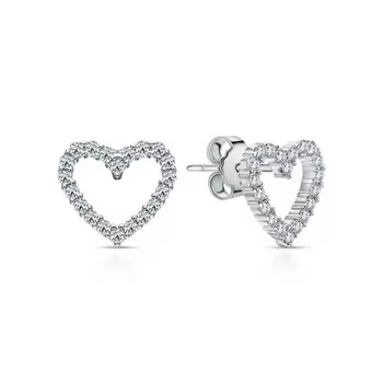 Серебряные серьги с фианитами