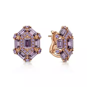 Серебряные серьги с фианитами