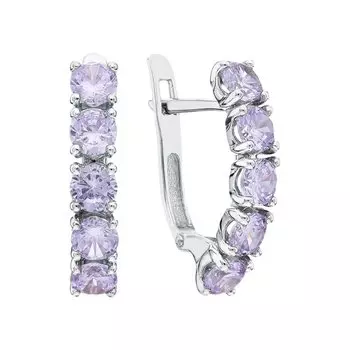 Серебряные серьги с фианитами