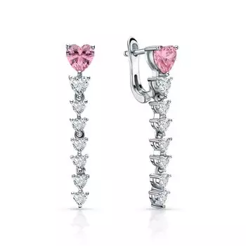 Серебряные серьги с фианитами