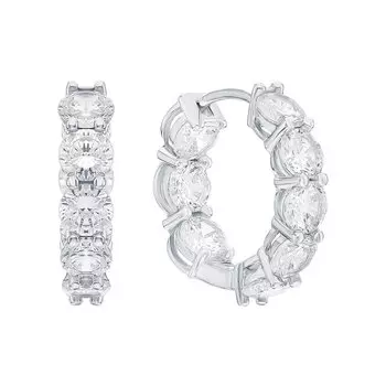 Серебряные серьги с фианитами