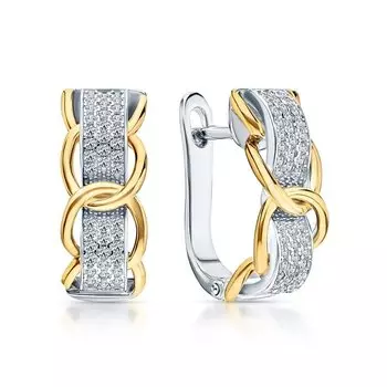 Серебряные серьги с фианитами