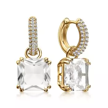 Серебряные серьги с фианитами