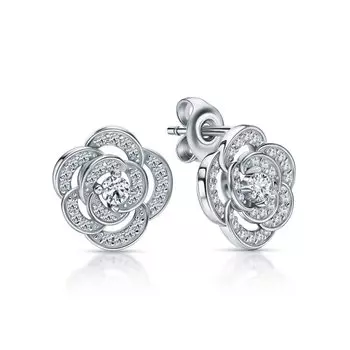 Серебряные серьги с фианитами