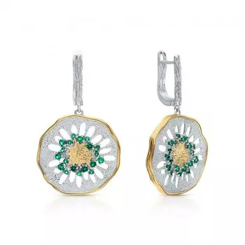 Серебряные серьги с фианитами