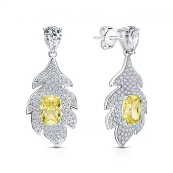 Серебряные серьги с фианитами