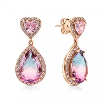 Серебряные серьги с фианитами