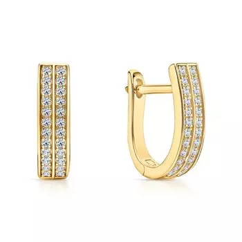 Серебряные серьги с фианитами