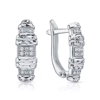 Серебряные серьги с фианитами