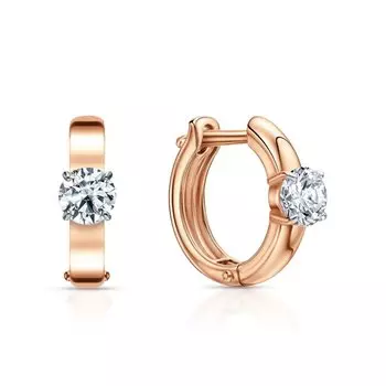 Серебряные серьги с фианитами