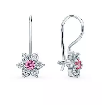 Серебряные серьги с фианитами