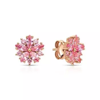 Серебряные серьги с фианитами