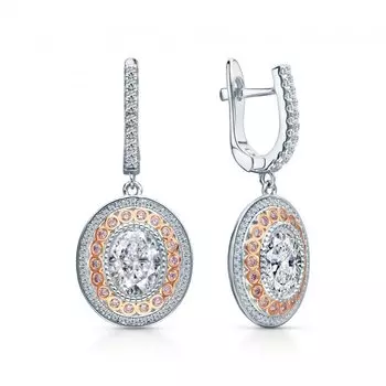 Серебряные серьги с фианитами