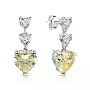 Серебряные серьги с фианитами