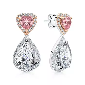 Серебряные серьги с фианитами